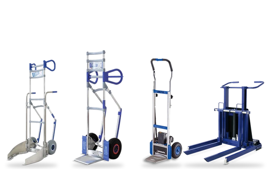 EXPRESSO hand truck, tyre cart, pallet lifter and Cargomaster electric stair climber