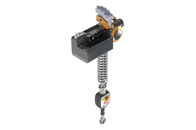 Electric rope balancer with articulated arm