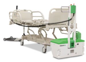 MOVEXX TT0450-M-BM bed mover with bed skate in position, view A